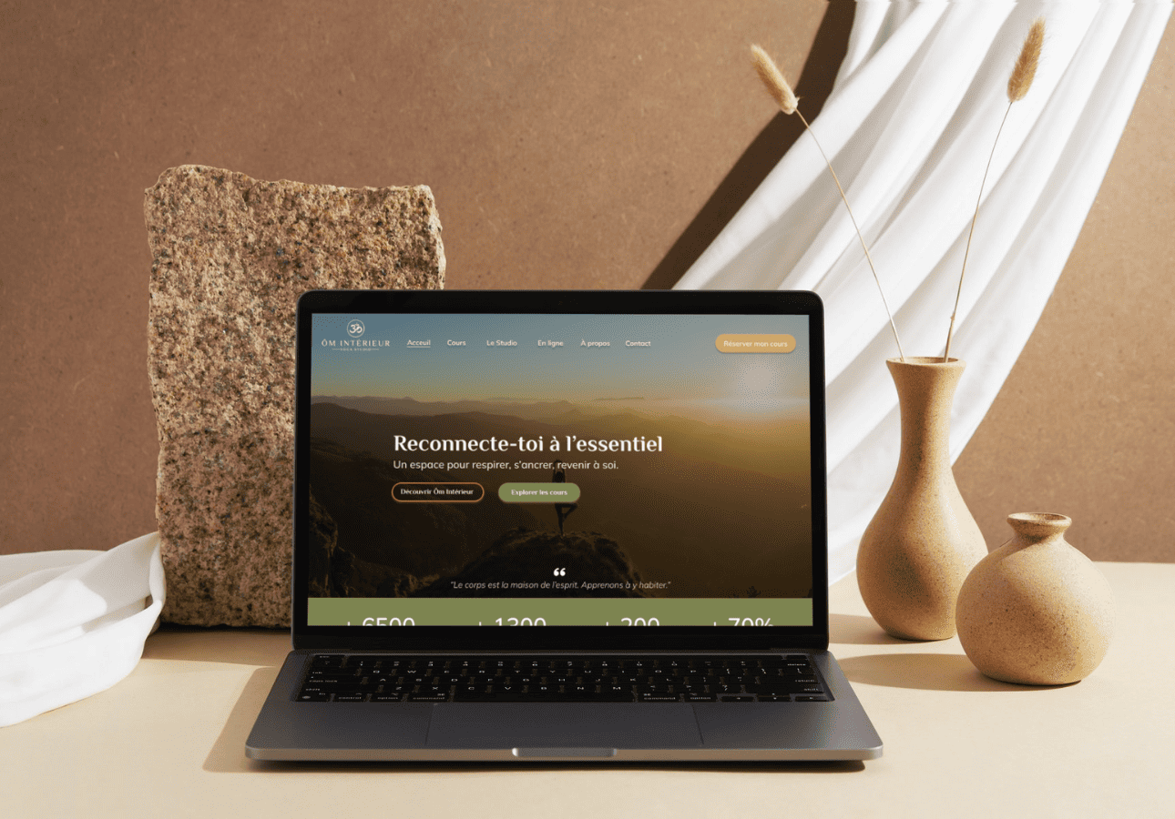 mockup d'un site de réservation créer par Studio Annahoj