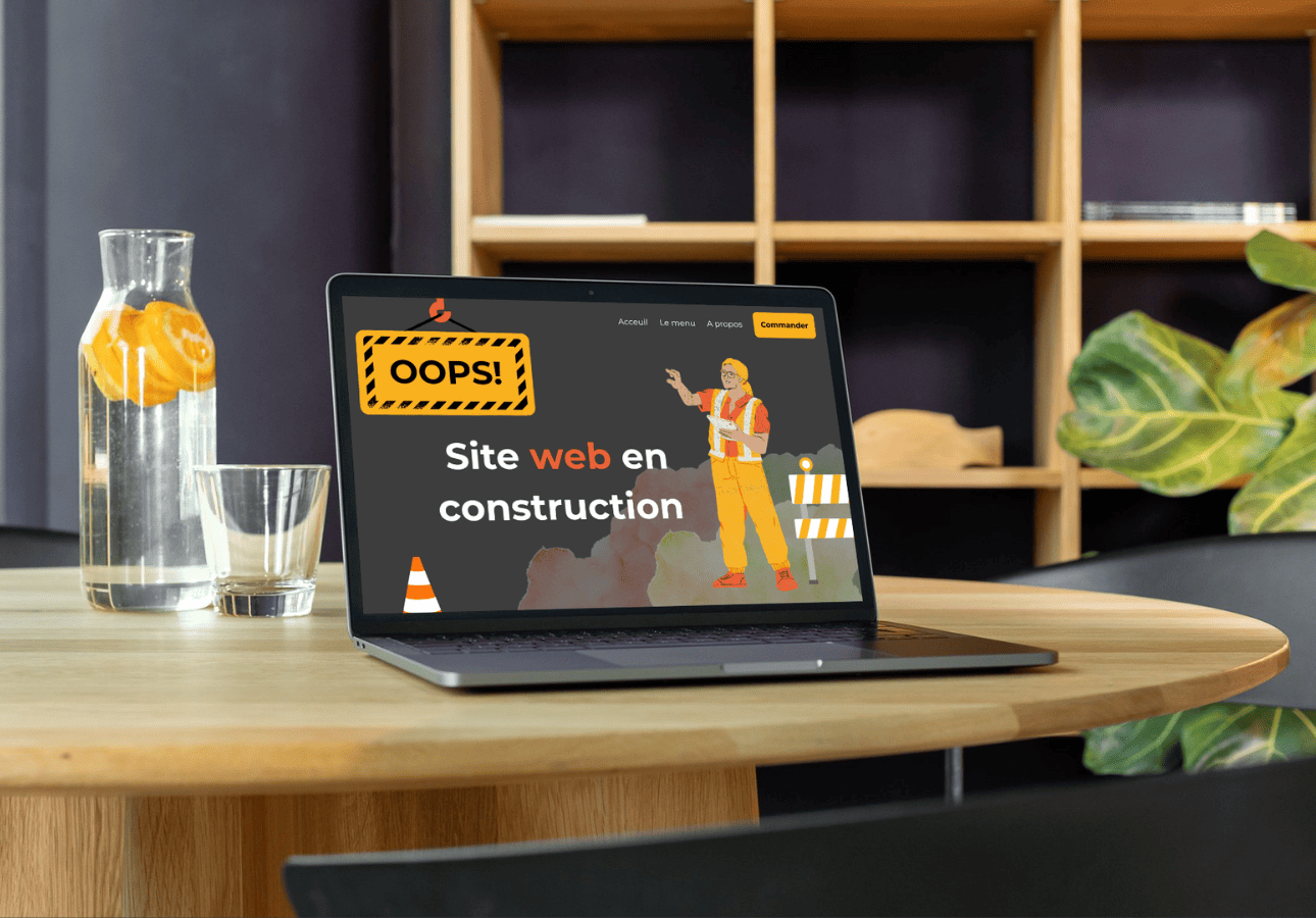 mockup du site web en construction de Burgy Burger